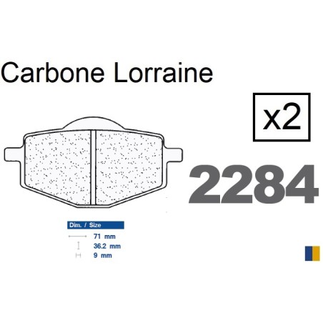 Pastiglie freno anteriore Carbone Lorraine tipo 2284 A3+