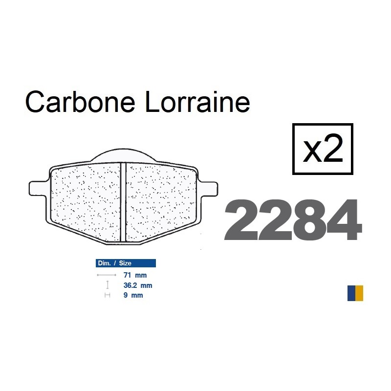 Plaquettes de frein Carbone Lorraine type 2284 RX3