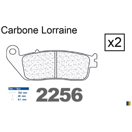 Plaquettes Carbone Lorraine frein avant - Yamaha WR 250 X Supermotard 2008-2010