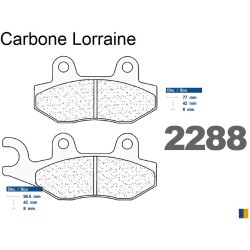 Plaquettes Carbone Lorraine de frein avant - Kawasaki 250 KLX 2009-2013
