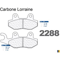 Plaquettes de frein Carbone Lorraine type 2288 RX3