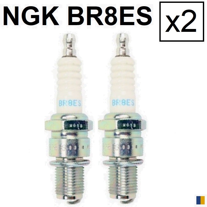 Lot de 2 bougies d'allumage NGK type BR8ES