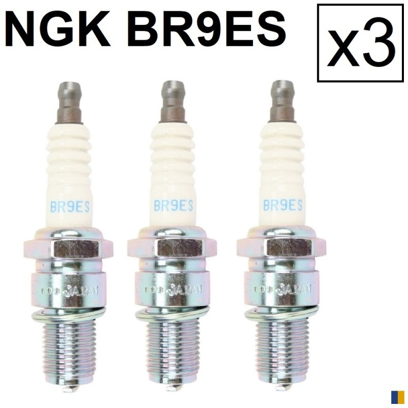 Set of 3 spark plugs NGK type BR9ES