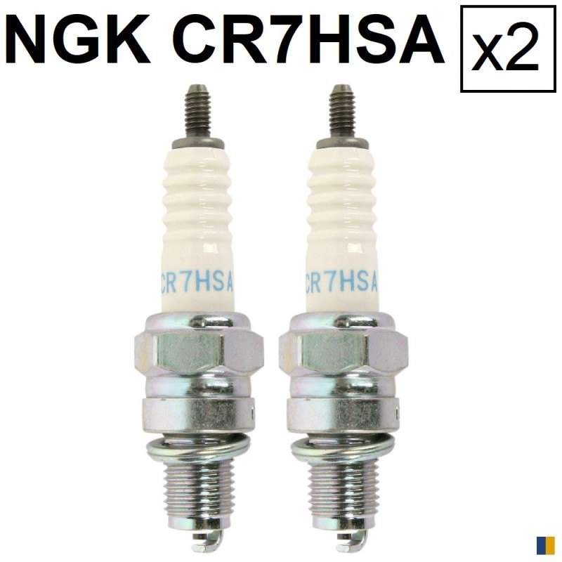 2 spark plugs NGK CR7HSA - Yamaha XVS 125 Dragstar 2000-2004
