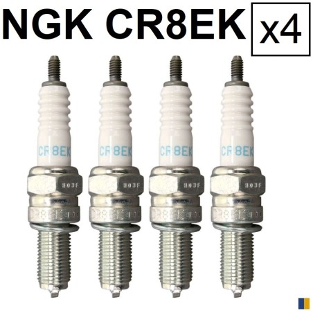 Set of 4 spark plugs NGK type CR8EK