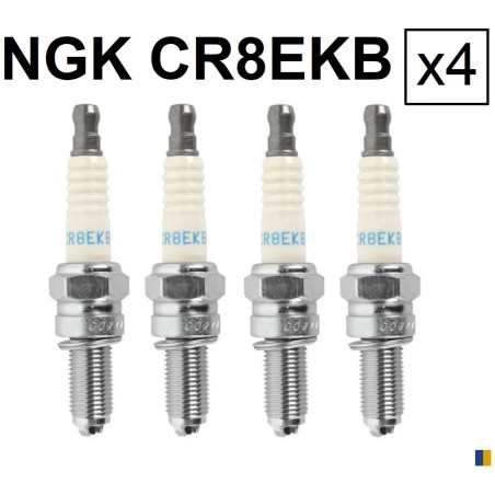 Set of 4 spark plugs NGK type CR8EKB