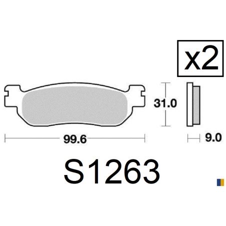 Plaquettes Kyoto de frein arrière - MBK YP 250 Skyliner 1998-2005