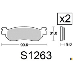 Kyoto rear brake pads - MBK YPR 125 Skycruiser ABS 2011-2014