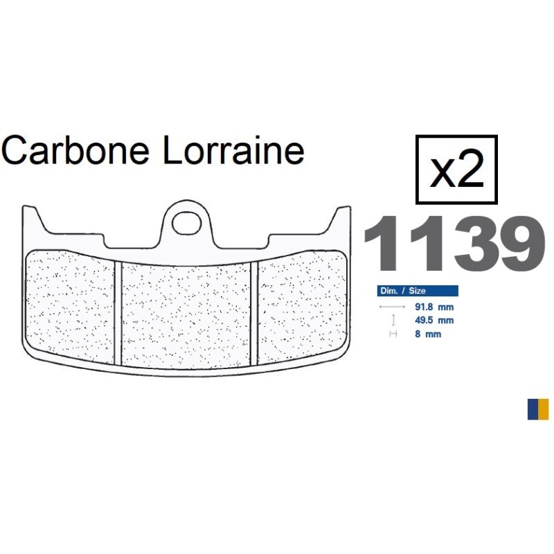 Plaquettes Carbone Lorraine frein avant - Buell XB-12S 1200 Lightning 2004-2008