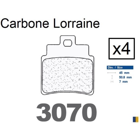 Plaquettes Carbone Lorraine de frein avant - Sym GTS 250 Voyager 2005