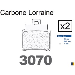 Jeu de plaquettes de frein Carbone Lorraine type 3070 MSC