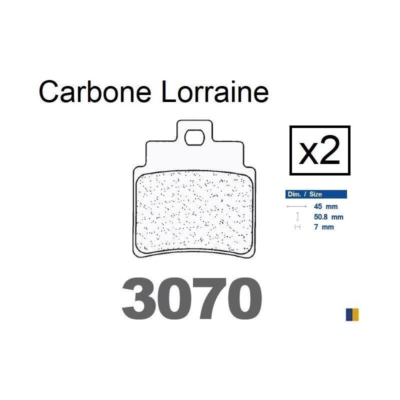 Set of brake pads Carbone Lorraine type 3070 MSC