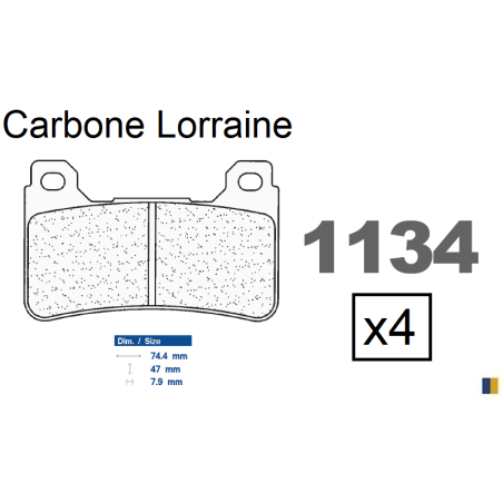 Carbone Lorraine racing front brake pads - Honda CBR 600 RR without ABS 2005-2016