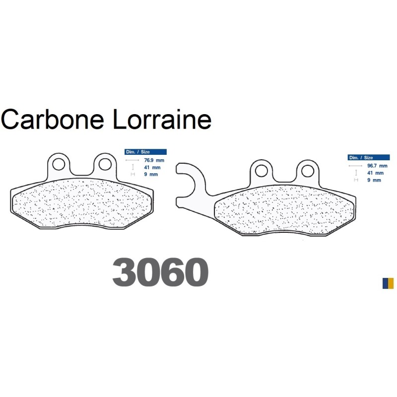 Pastiglie freno Carbone Lorraine tipo 3060 MSC