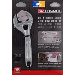 Facom 6" compact adjustable wrench opening 34 mm length 160 mm