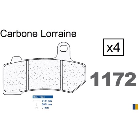 Carbone Lorraine front brake pads Harley Davidson 1690 Street Glide Special FLHXS 2014-2016