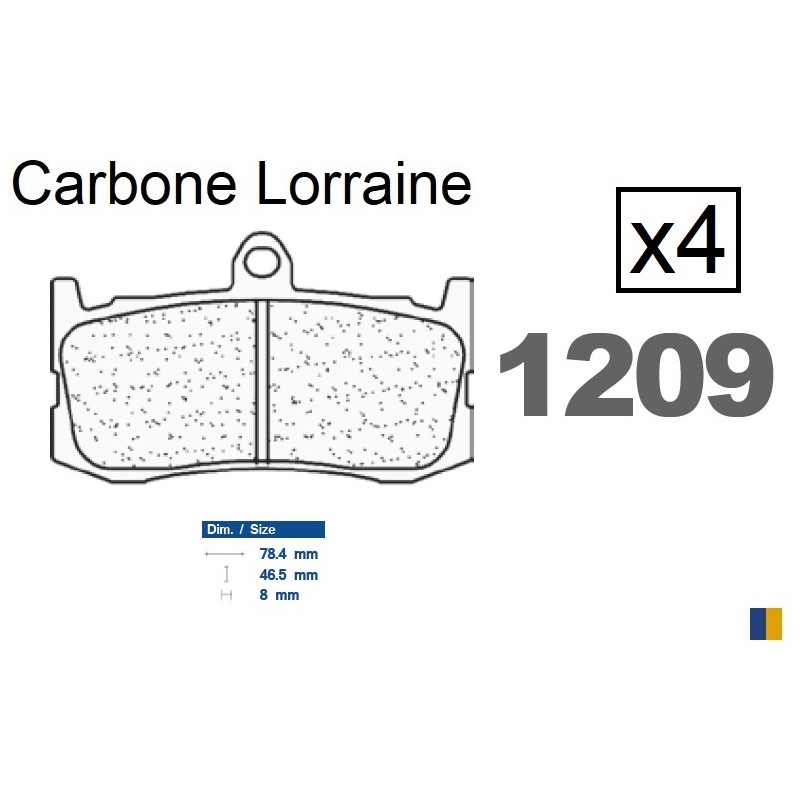 Plaquettes Carbone Lorraine de frein avant - Triumph 675 Daytona 2009-2018