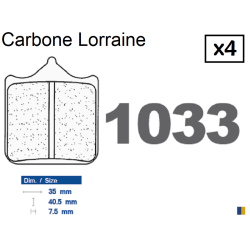 Pastiglie freno anteriori Carbone Lorraine per Benelli BX 449 Supermotard 2008-2010