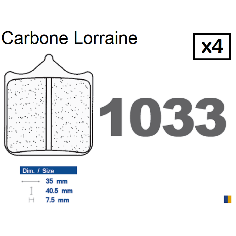 Pastiglie freno anteriori Carbone Lorraine per Benelli BX 449 Supermotard 2008-2010