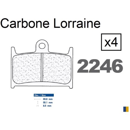 Carbone Lorraine racing front brake pads - Yamaha FZR 750 R (OW01) 1989-1992