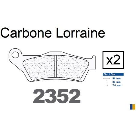 Brake pads Carbone Lorraine type 2352 RX3