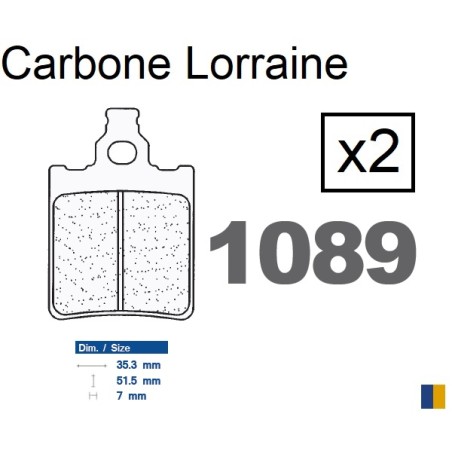 Pastiglie freno posteriori Carbone Lorraine - Keeway TX 125 SM 2010-2015