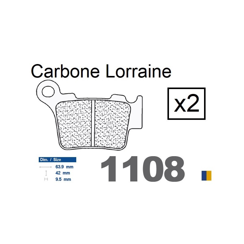Pastillas de freno traseras Carbone Lorraine para Husaberg FS 570 Supermoto 2010-2011