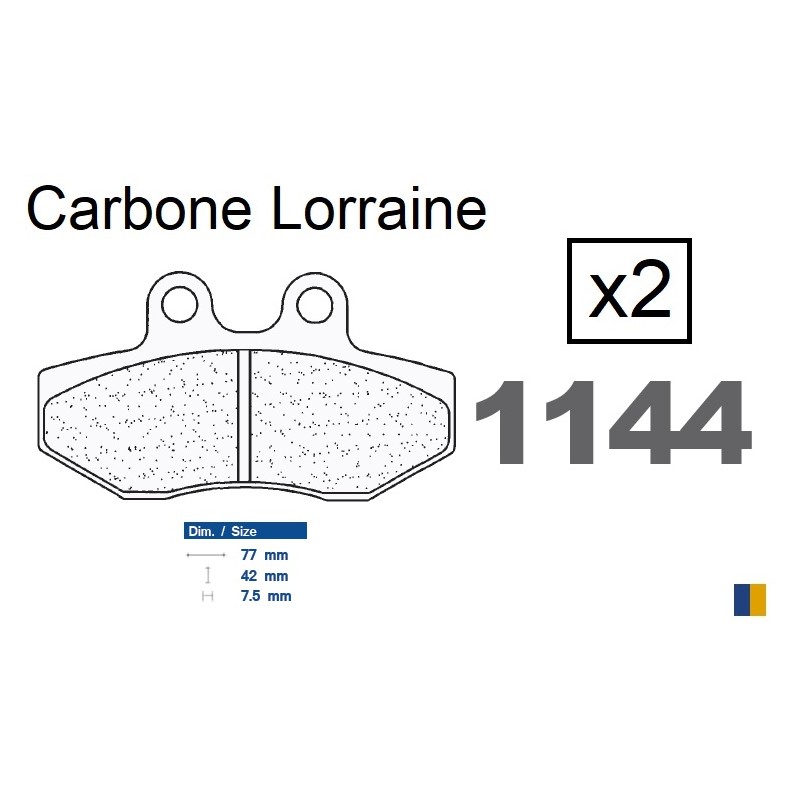 Plaquettes Carbone Lorraine de frein avant - Simson 125 SM 2001-2002 Plaquettes Carbone Lorraine de frein avant - Simson 125 SM 2001-2002