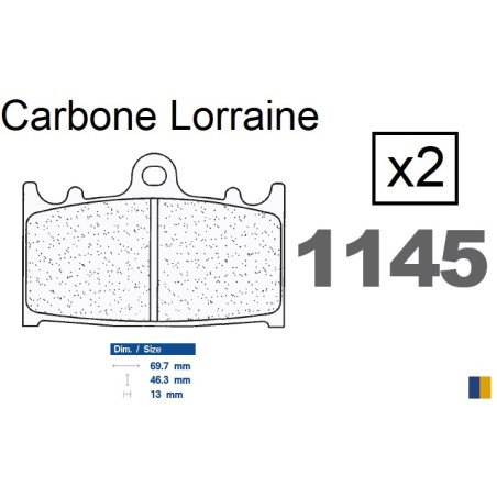 Carbone Lorraine front brake pads - Suzuki VL 1500 Intruder Legendary Classic 2002-2003