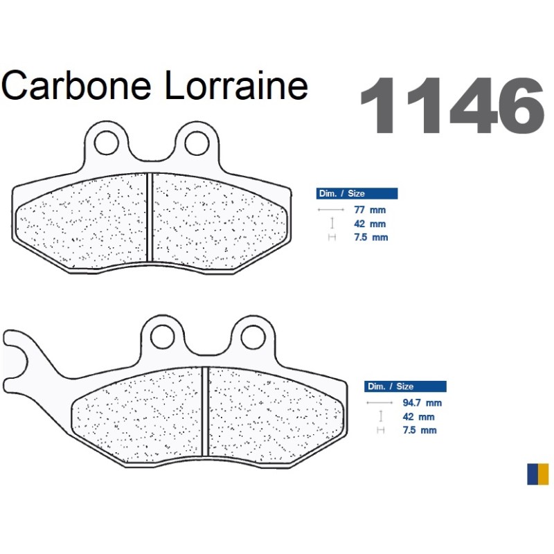 Pastillas de freno delanteras Carbone Lorraine - Yamaha XT 125 X Supermotard 2005-2013