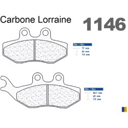 Pastiglie freno anteriore Carbone Lorraine per AJP PR3 125 / 200 Supermotard 2008-2012