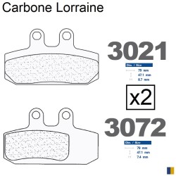 Pastillas de freno delanteras Carbone Lorraine - Aprilia 500 Scarabeo 2003-2009