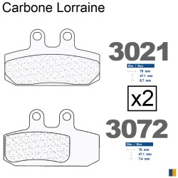 Pastiglie freno anteriore Carbone Lorraine per Aprilia 500 Scarabeo 2003-2009