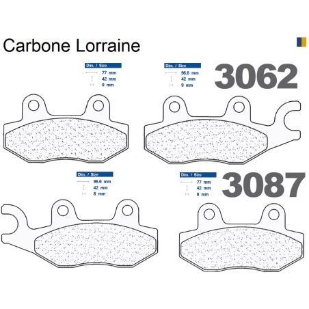 Carbone Lorraine front brake pads - Benelli 125 / 250 Caffenero 2008-2014