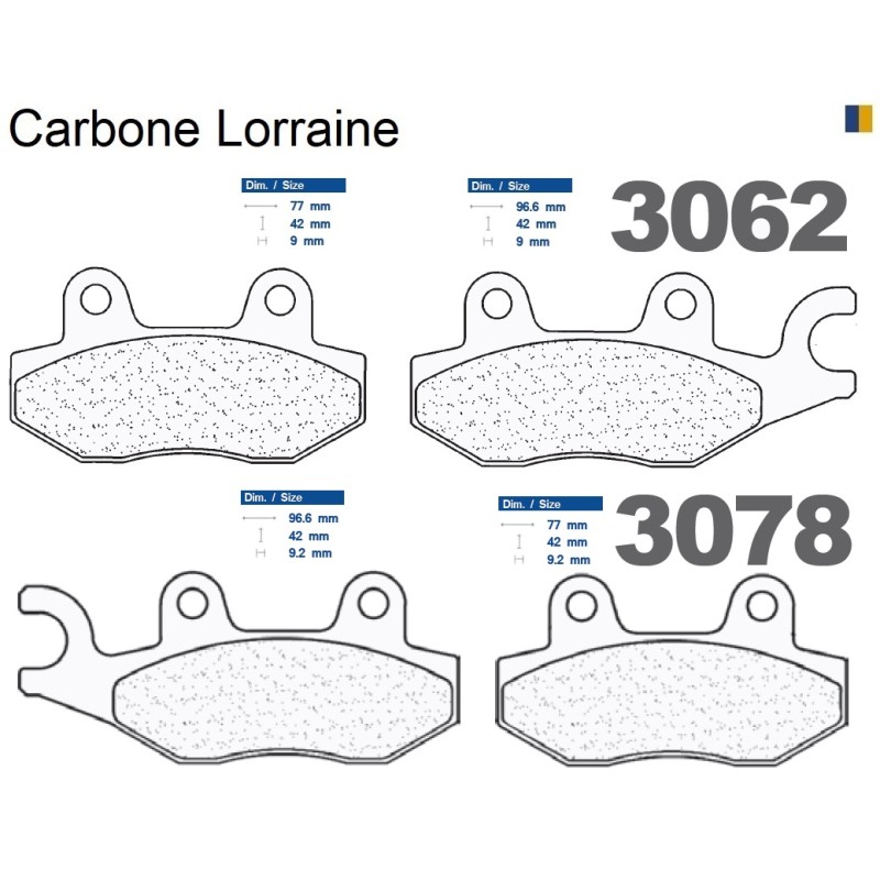 Carbone Lorraine front brake pads - Kymco 300 People Si 2008-2010