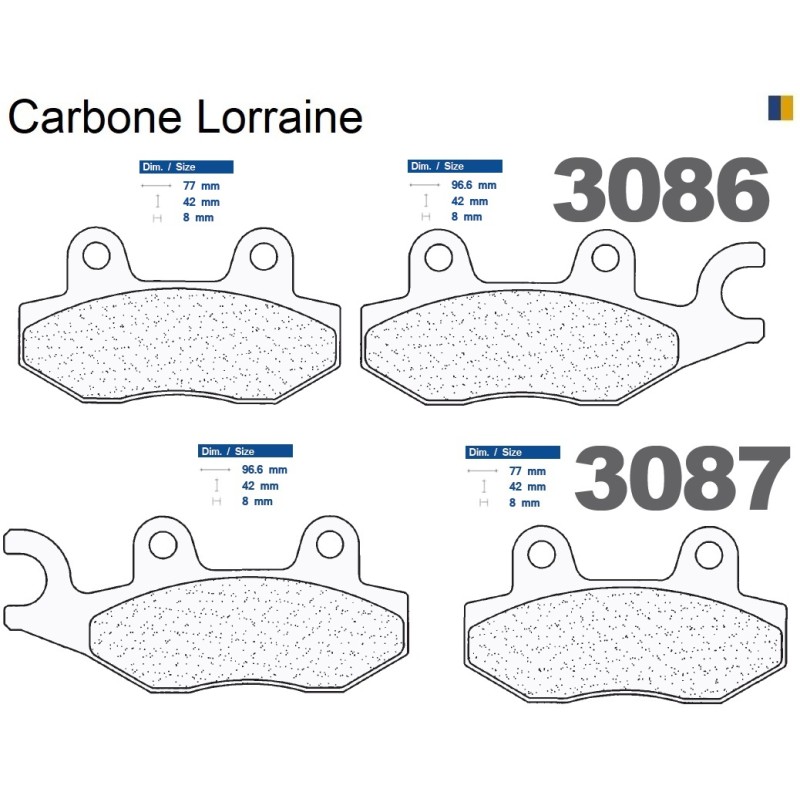 Carbone Lorraine remblokken vooraan - Suzuki 250 Burgman / Skywave 2007-2008