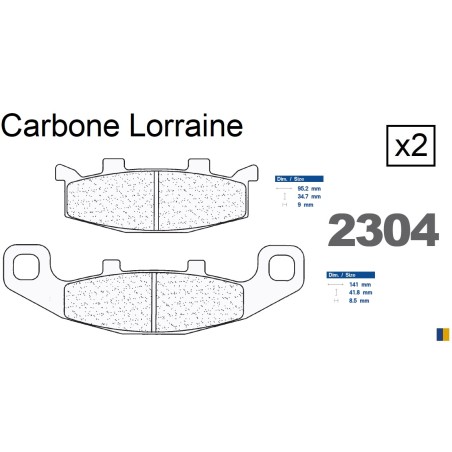 Plaquettes Carbone Lorraine de frein avant - Kawasaki 1000 GTR 1994-2006