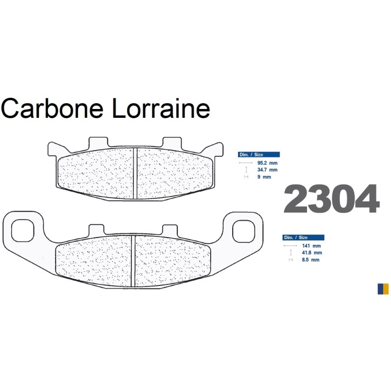 Pastiglie freno Carbone Lorraine tipo 2304 RX3