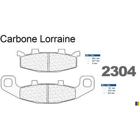 Carbone Lorraine Bremsbeläge hinten - Kawasaki GPX 600 R 1988-1999