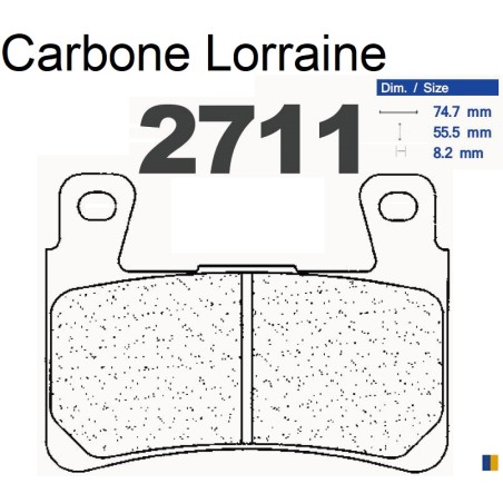 Plaquettes de frein Carbone Lorraine racing type 2711 C55