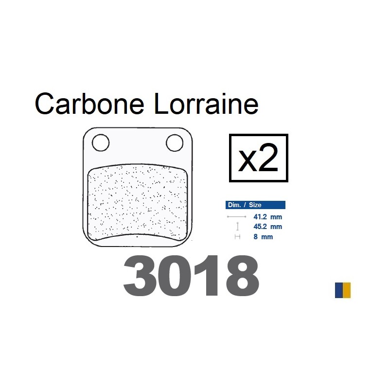 Pastiglie freno Carbone Lorraine tipo 3018 SC