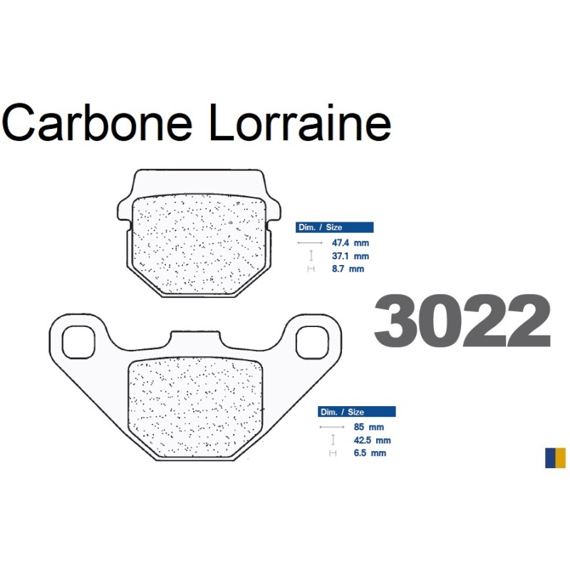 Carbone Lorraine rear brake pads - Adly 50 Super Sonic 2006-2008