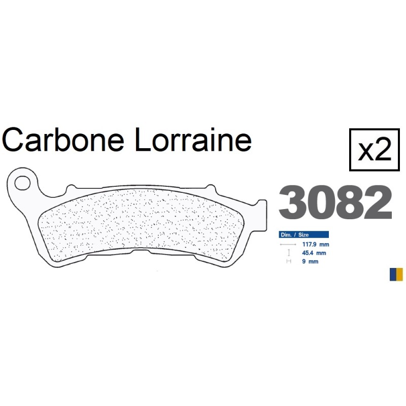 Plaquettes Carbone Lorraine de frein avant - Honda SH 125 i 2009-2013