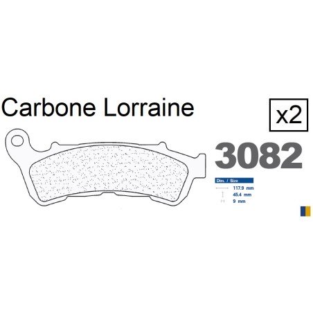 Plaquettes Carbone Lorraine de frein avant - Suzuki UH 125 Burgman 2007-2013