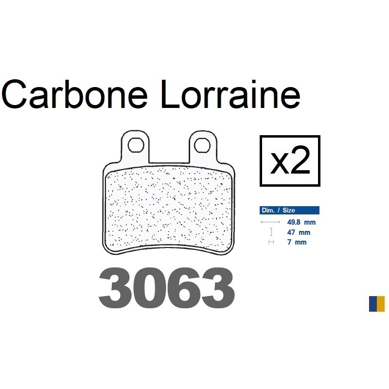 Plaquettes Carbone Lorraine de frein arrière - MBK 50 X-Limit /Supermotard 2004-2016