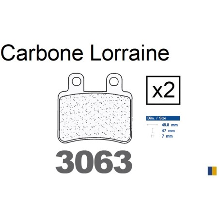 Carbone Lorraine rear brake pads - Yamaha DT 50 R 2004-2008