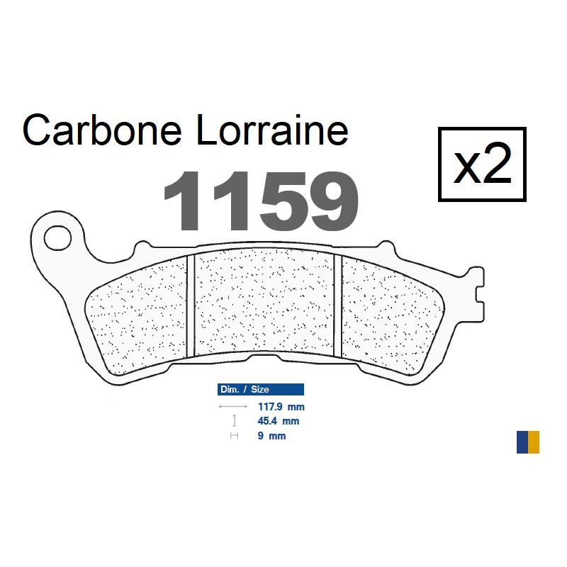 Pastillas de freno traseras Carbone Lorraine para Honda GL 1800 Goldwing 12 YM 2012+