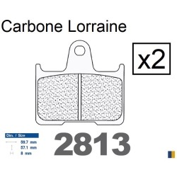 Plaquettes Carbone Lorraine de frein arrière Harley Davidson 883 L Superlow 2014-2018