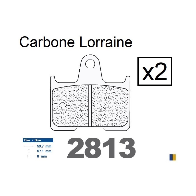 Plaquettes Carbone Lorraine de frein arrière Harley Davidson 883 L Superlow 2014-2018