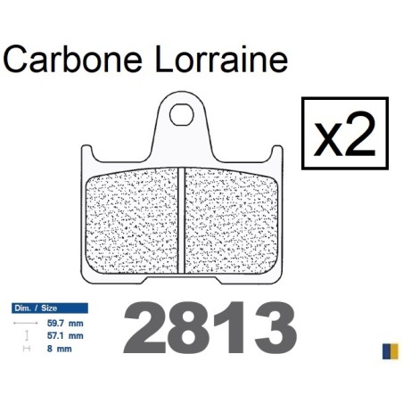 Pastiglie freno posteriore Carbone Lorraine per Harley Davidson 883 L Superlow 2014-2018